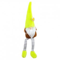 Lógó lábú textil manó, zöld, 8x27 cm