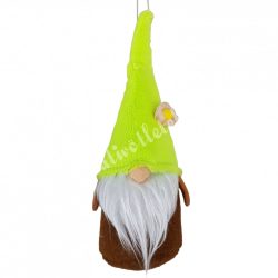 Akasztós textil manó, zöld, 8x20 cm