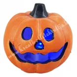 Kerámia tök, narancssárga, váltakozó LED világítással, 7x7 cm