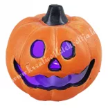 Kerámia tök, narancssárga, váltakozó LED világítással, 7x7 cm