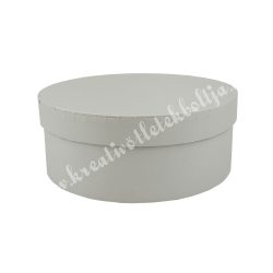 Kerek kalapdoboz, szürke, közepes, 17 cm