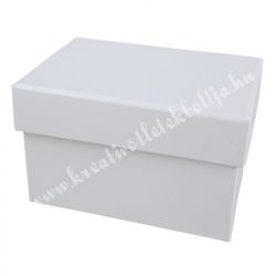 Papírdoboz, tégla, fehér, 9,5x6 cm