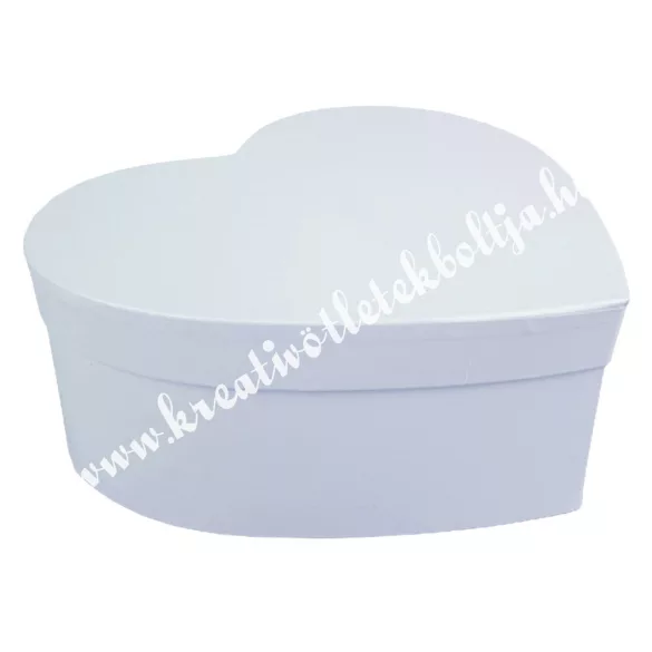 Papírdoboz, szív, vintage orchidea, 22x20x8,5 cm
