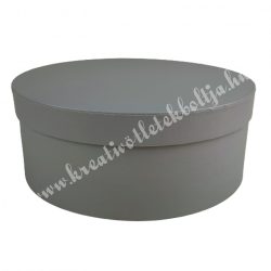 Kerek kalapdoboz, betonszürke, 17 cm