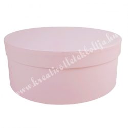 Kerek kalapdoboz, rózsaszín, 17 cm