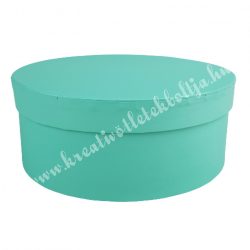 Kerek kalapdoboz, türkiz, 15 cm