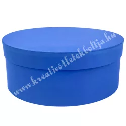 Kerek kalapdoboz, középkék, 15 cm