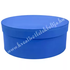 Kerek kalapdoboz, középkék, 20 cm