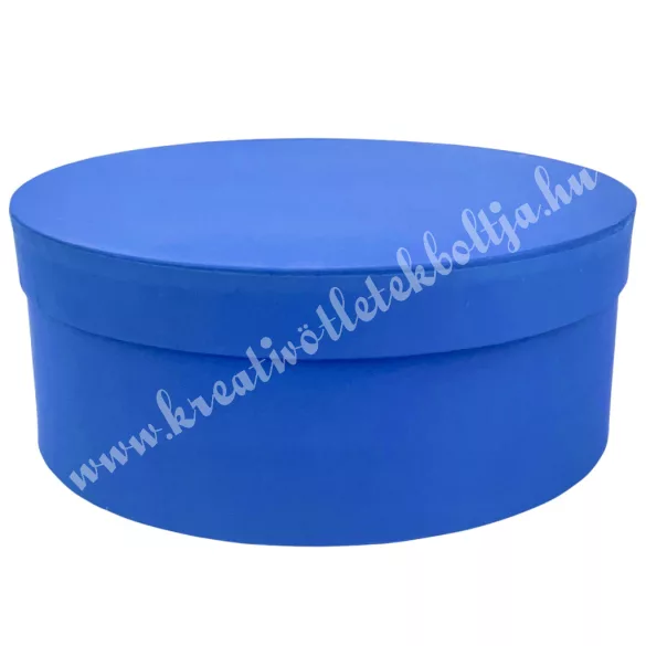 Kerek kalapdoboz, középkék, 20 cm