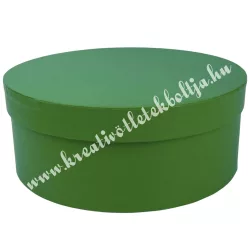 Kerek kalapdoboz, májusi zöld, 15 cm
