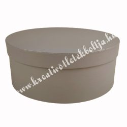 Kerek kalapdoboz, homok, 15 cm