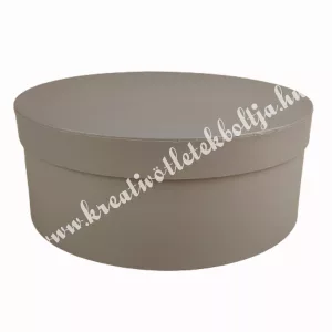 Kerek kalapdoboz, homok, 15 cm