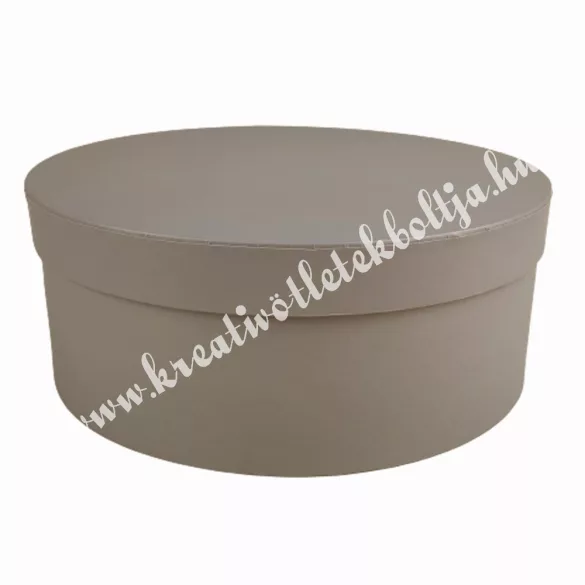 Kerek kalapdoboz, homok, 20 cm