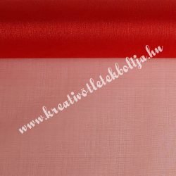Organza anyag, piros, 48 cm