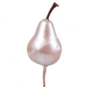 Betűzős körte, púder, 3x6 cm