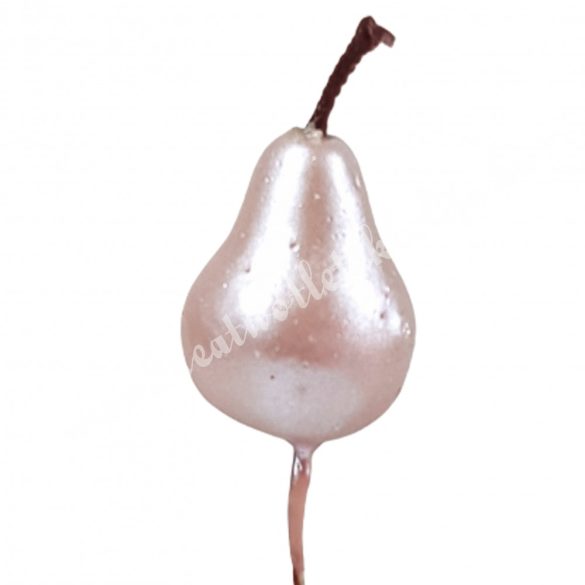 Betűzős körte, púder, 3x6 cm