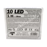 LED-es égősor, 10 izzós, meleg fehér