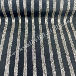 Asztali futó, taft, fekete-ezüst, 47 cm széles