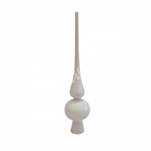 Karácsonyfa csúcsdísz, fehér, 26 cm
