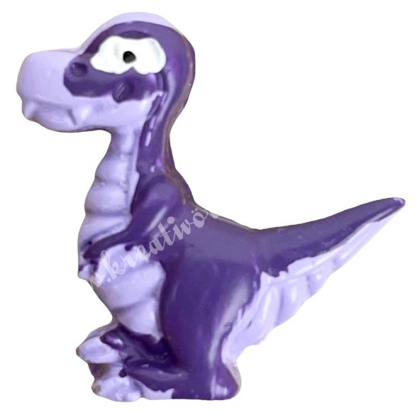 Ragasztható polyresin dinoszaurusz, lila, 2,5x2,2 cm