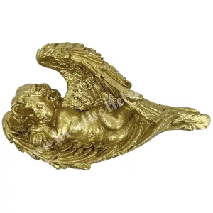 Ragasztható polyresin angyal, arany, 7x4,2 cm