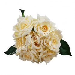 Rózsacsokor, krém, 25 cm