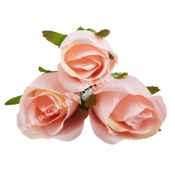 Rózsa, rózsaszín, 3 szál/csokor, 27 cm