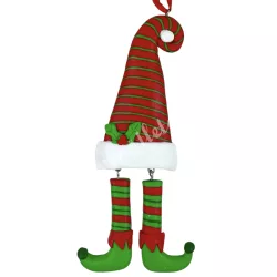 Akasztós dísz, sapka csizmával, 6x17 cm