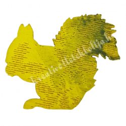 Ragasztható fa mókus nyomott mintás, 3x2,5 cm