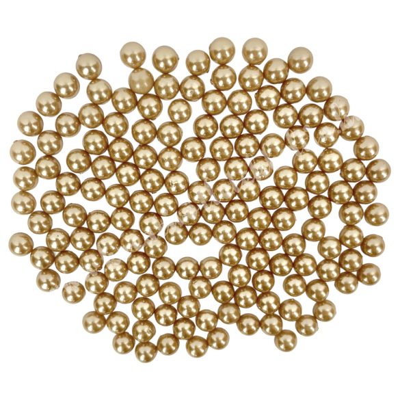 Ragasztható félgyöngy, cappuccino, 6 mm, 10 g/csomag