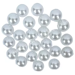 Ragasztható félgyöngy, fehér, 12 mm, 10 g/csomag