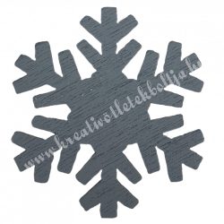 Ragasztható hópehely, ágas, szürke, 3 cm