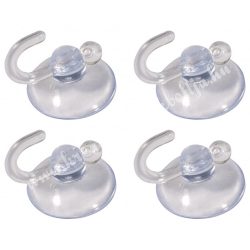 Műanyag akasztó, tapadókorongos, 4 db/csomag