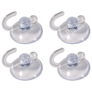 Műanyag akasztó, tapadókorongos, 4 db/csomag