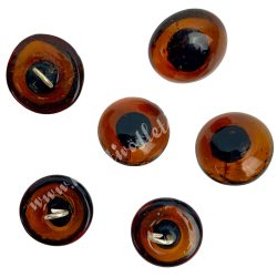 Varrható szem, barna, 18 mm, 3 pár/csomag