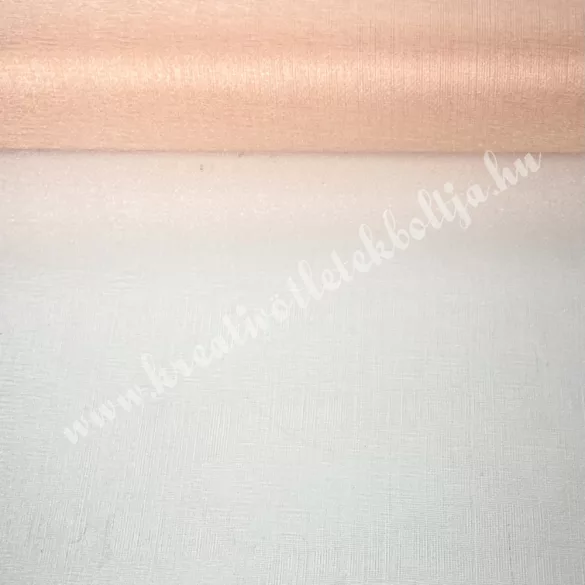 Organza anyag, halvány rózsaszín, 47 cm
