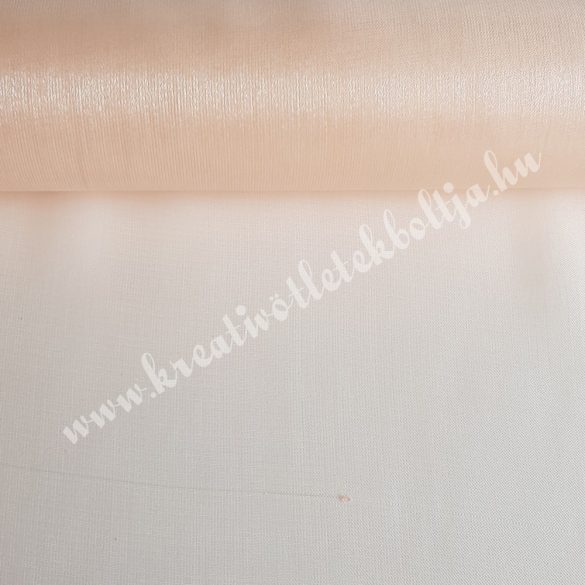 Szatén-organza anyag, halvány rózsaszín, 47 cm
