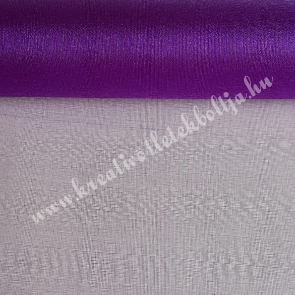 Organza anyag, püspöklila, 47 cm
