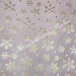 Hópehely mintás műszőrme, púder, 27 cm