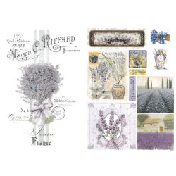 Rizspapír, levendulás Provence képek