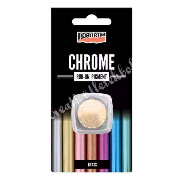 Pentart Rub-on pigment, chrome - króm, 0,5 gramm