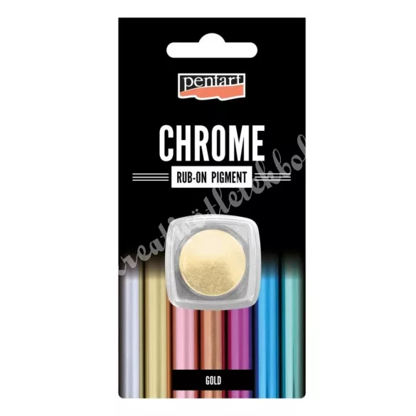 Pentart Rub-on pigment, chrome - króm, 0,5 gramm