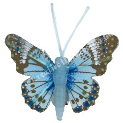 Csipeszes pillangó, kék, 4,5x4,5 cm