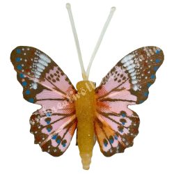 Csipeszes pillangó, korall, 4,5x4,5 cm