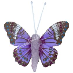 Csipeszes pillangó, lila, 4,5x4,5 cm