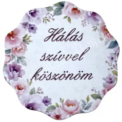 Mdf tábla, hullámos, Hálás szívvel köszönöm, 5 cm