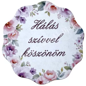 Mdf tábla, hullámos, Hálás szívvel köszönöm, 5 cm