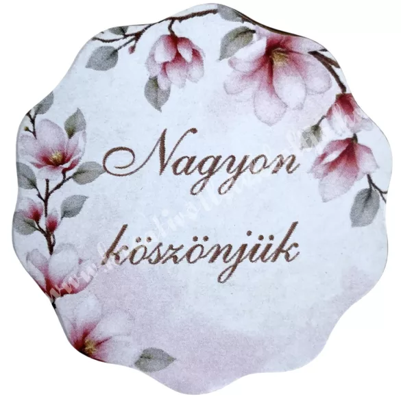 Mdf tábla, hullámos, Nagyon köszönjük, 5 cm