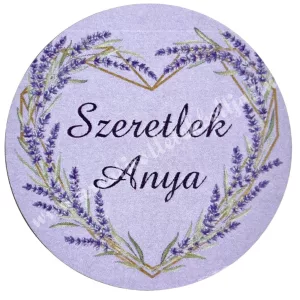 Mdf tábla, kerek, Szeretlek Anya, 5 cm