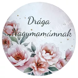 Mdf tábla, kerek, Drága Nagymamámnak, 7 cm